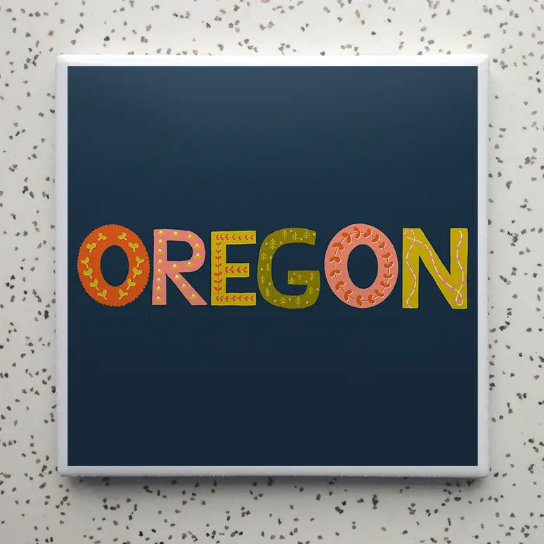 Oregon Block Letter Coasters (new)